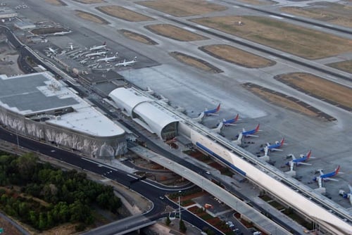 Aerial of Conrac and Concourse