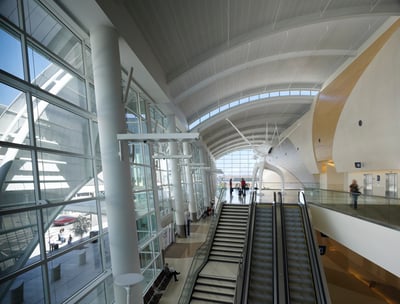 Terminal B chec-in stairs